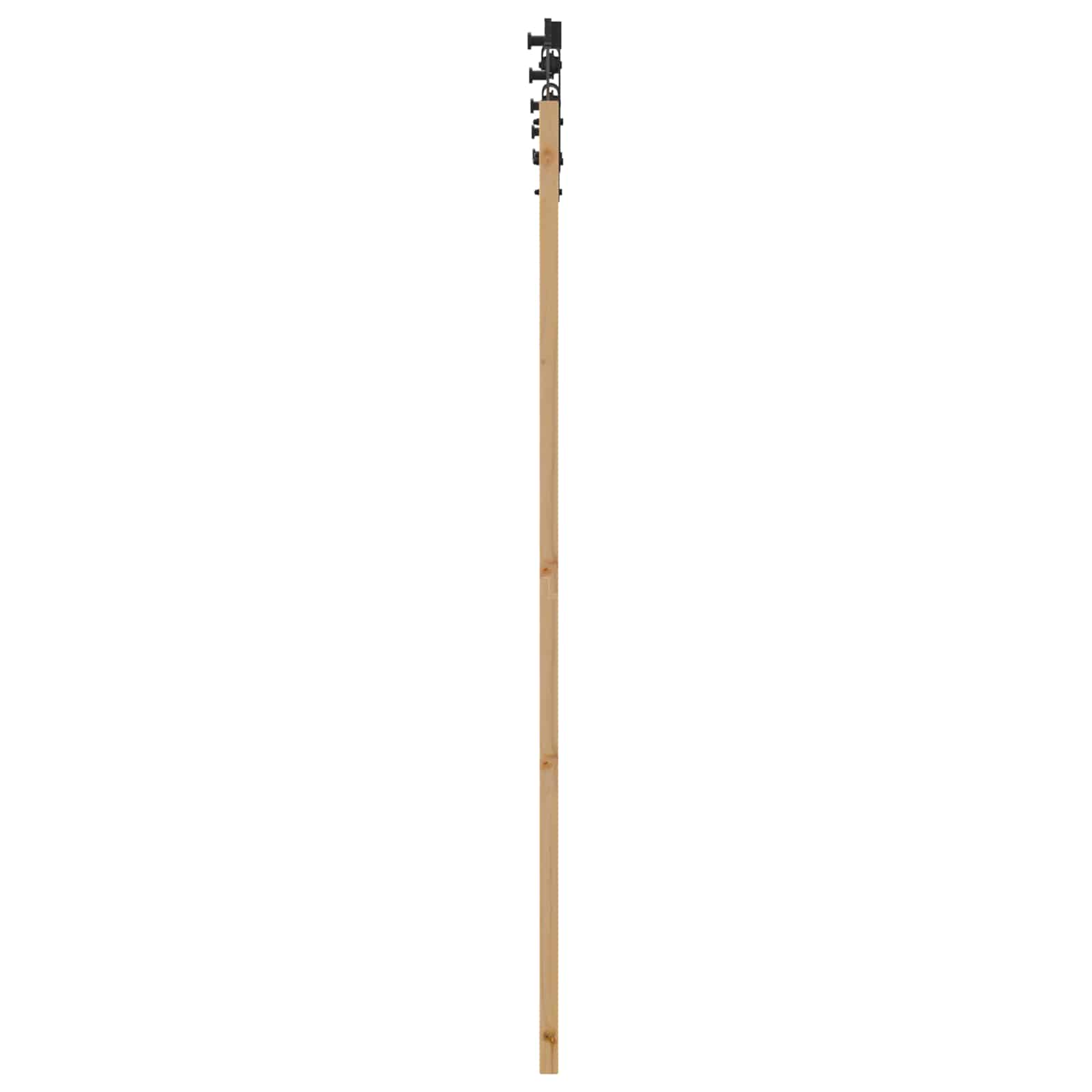 vidaXL Schiebetür Natürlich und Schwarz 61 x 198,5 cm