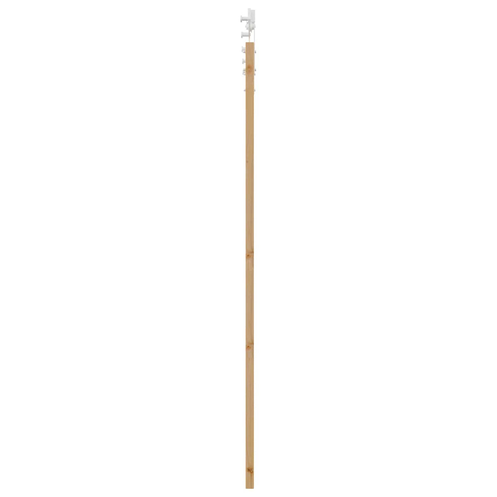 vidaXL Schiebetür Natürlich und Weiß 83 x 202 cm Massives Kiefernholz