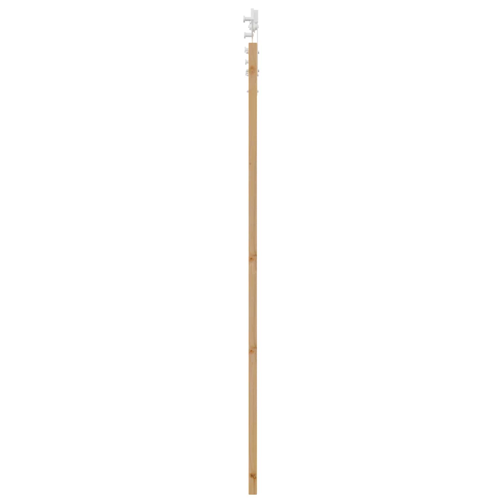 vidaXL Schiebetür Natürlich und Weiß 83 x 202 cm Massives Kiefernholz