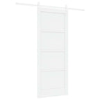 vidaXL Schiebetür Weiß 83 x 202 cm Massives Kiefernholz