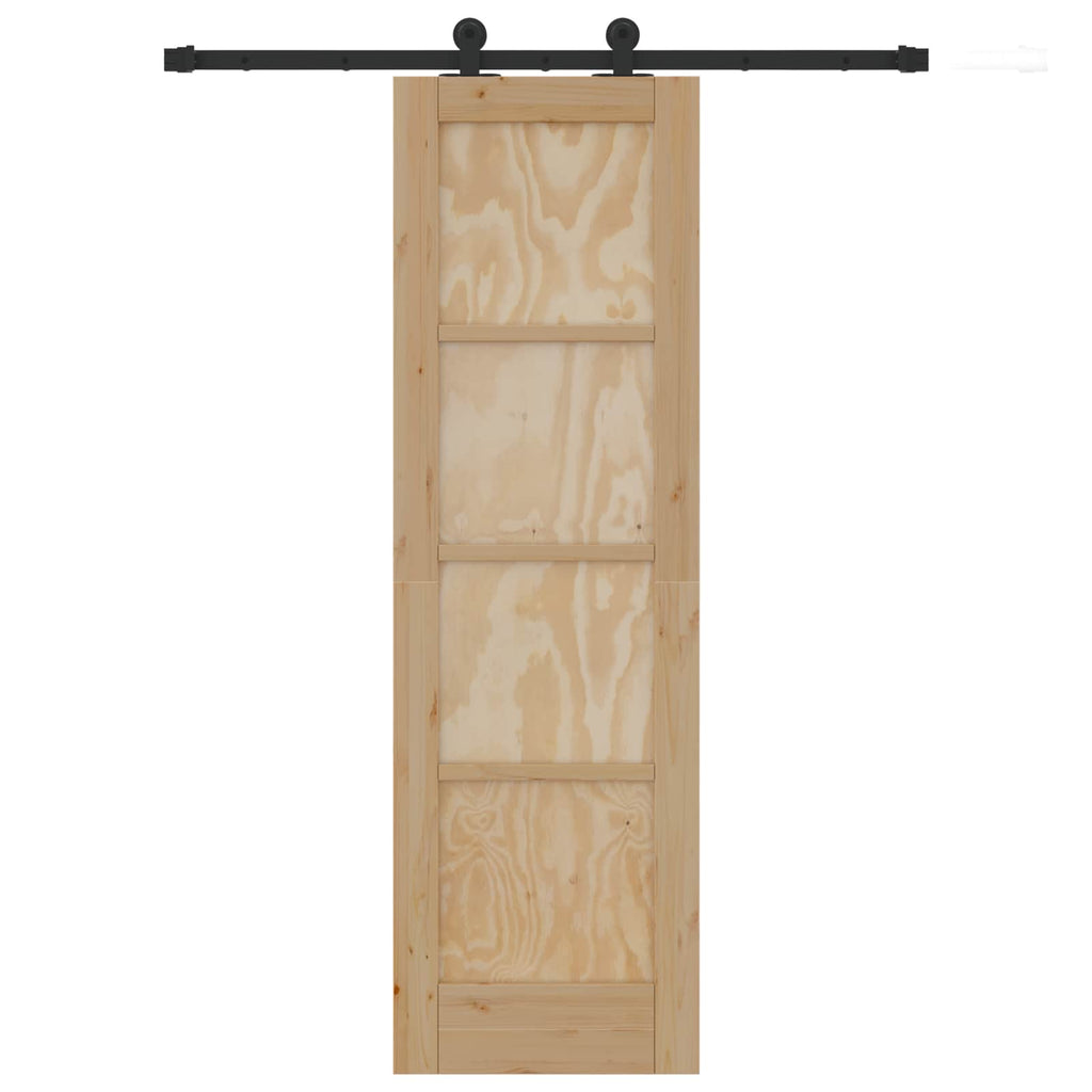 vidaXL Schiebetür ORKDAL Natur 61 x 198,5 cm Massives Kiefernholz