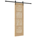 vidaXL Schiebetür ORKDAL Natürlich und Schwarz 61 x 198,5 cm
