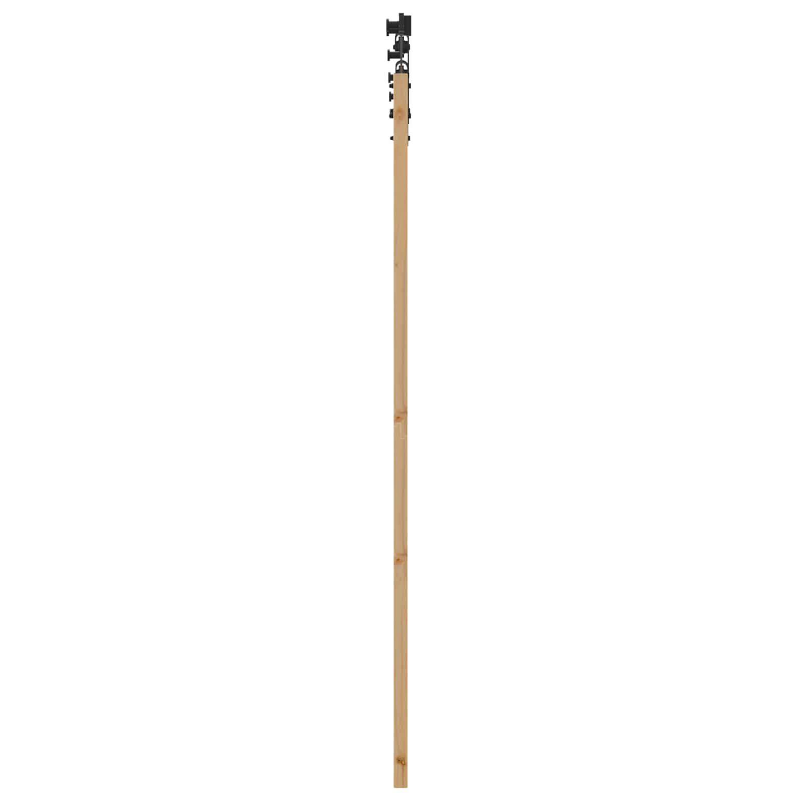 vidaXL Schiebetür ORKDAL Natürlich und Schwarz 61 x 198,5 cm