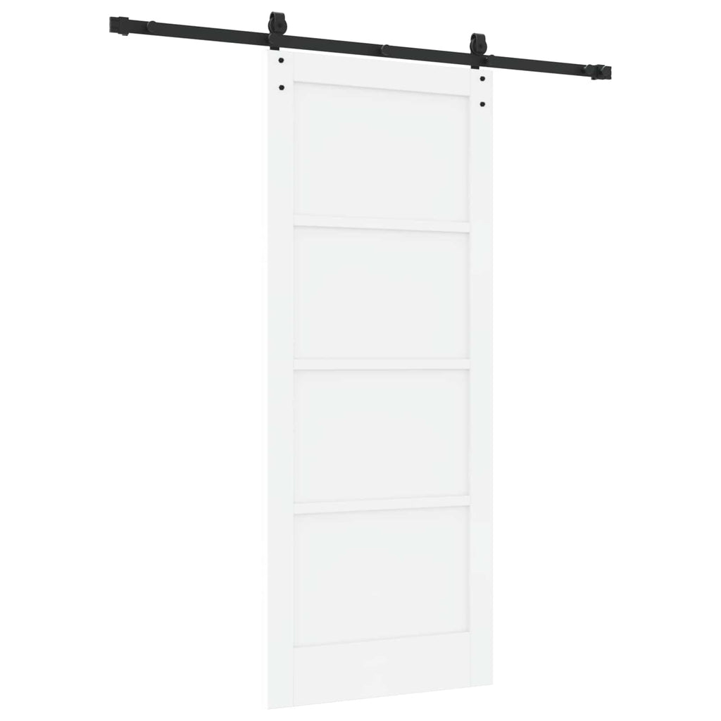 vidaXL Schiebetür ORKDAL Weiß und Schwarz 83 x 202 cm