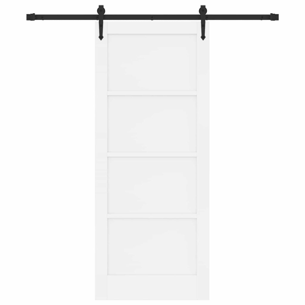 vidaXL Schiebetür ORKDAL Weiß und Schwarz 83 x 202 cm