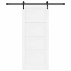 vidaXL Schiebetür ORKDAL Weiß und Schwarz 83 x 202 cm