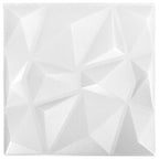 vidaXL Wandpaneele 12 pcs Origami Weiß 50 x 50 cm XPS Schaum