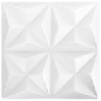 vidaXL Wandpaneele 24 pcs Origami Weiß 50 x 50 cm XPS Schaum