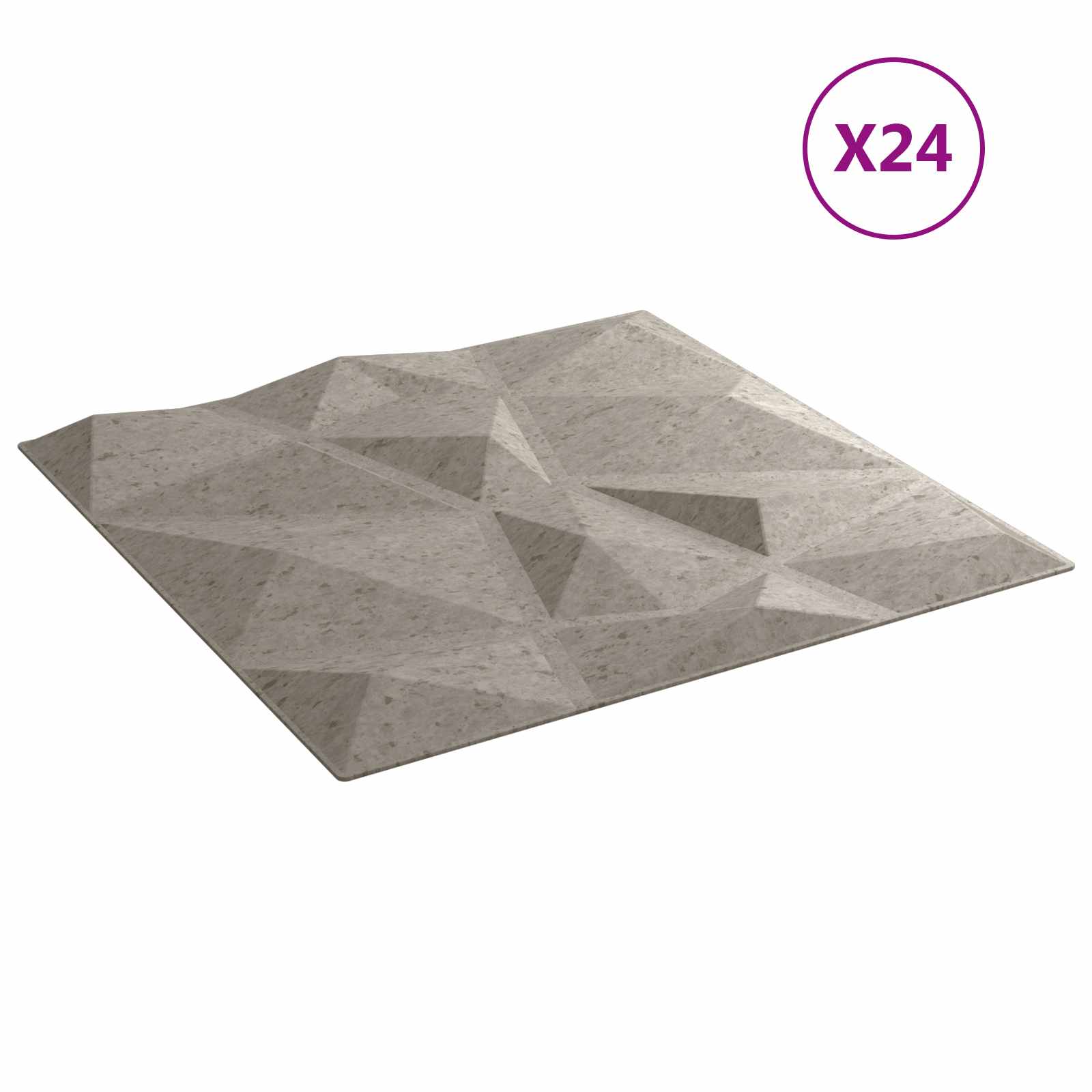 vidaXL Wandpaneele 24 pcs Betongrau 50 x 50 cm XPS Schaum