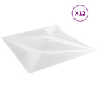 vidaXL Wandpaneele Stern 12 pcs Weiß Stern 50 x 50 cm XPS Schaum
