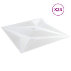 vidaXL Wandpaneele Stern 24 pcs Weiß Stern 50 x 50 cm XPS Schaum