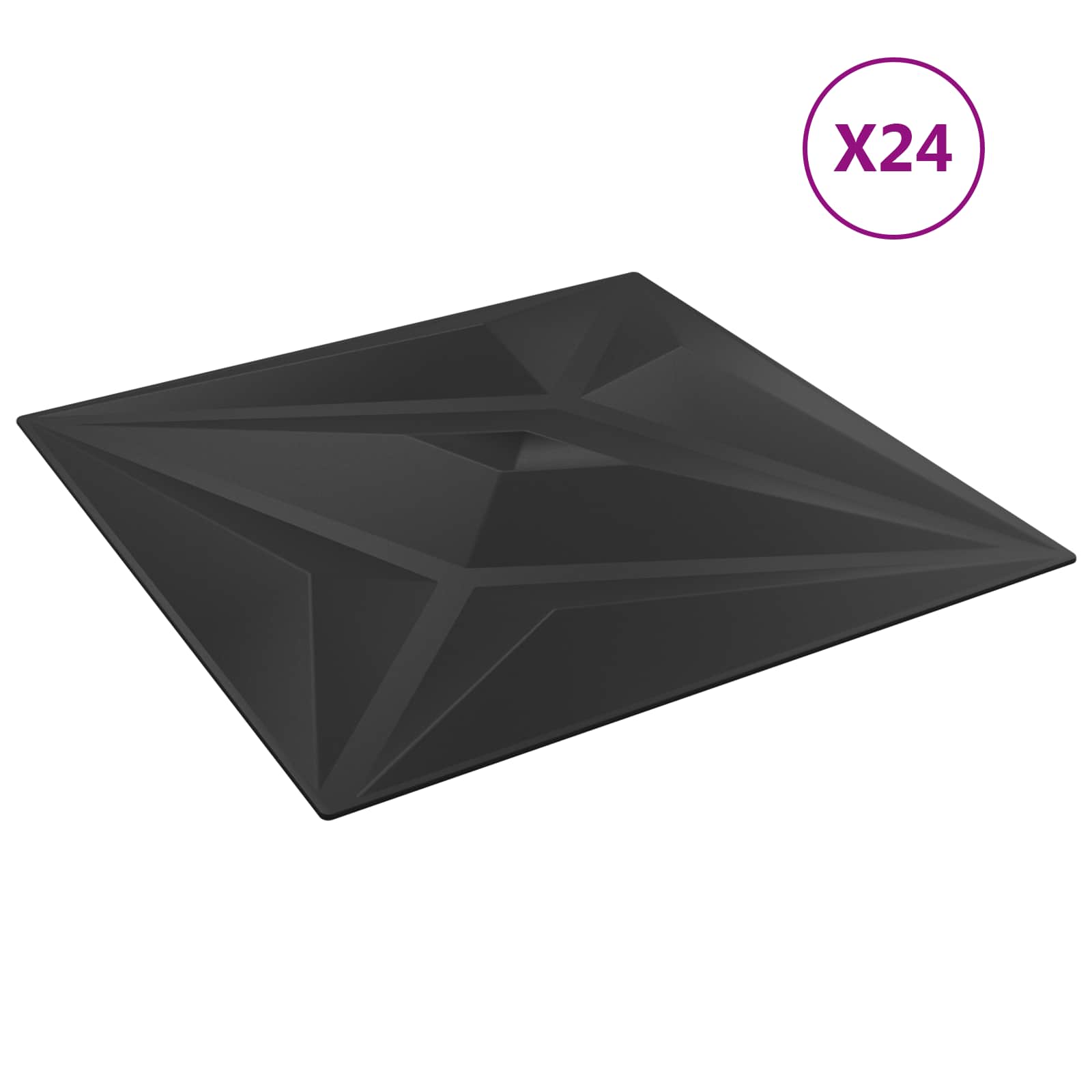 vidaXL Wandpaneele Stern 24 pcs Weiß Stern 50 x 50 cm XPS Schaum