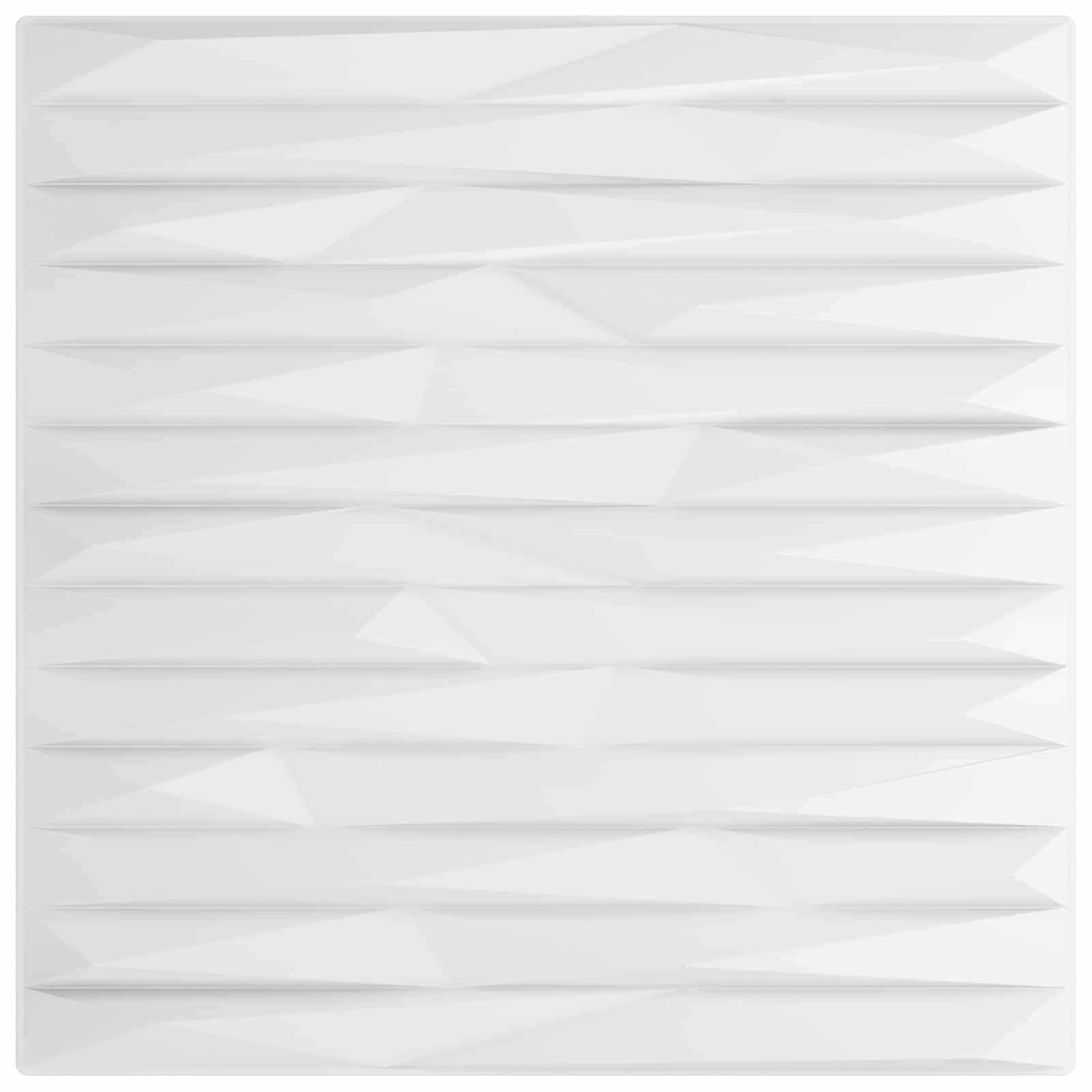 vidaXL Wandpaneele 12 pcs Weiß Stein 50 x 50 cm XPS Schaum