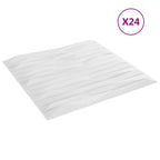 vidaXL Wandpaneele 24 pcs Weiß Stein 50 x 50 cm XPS Schaum