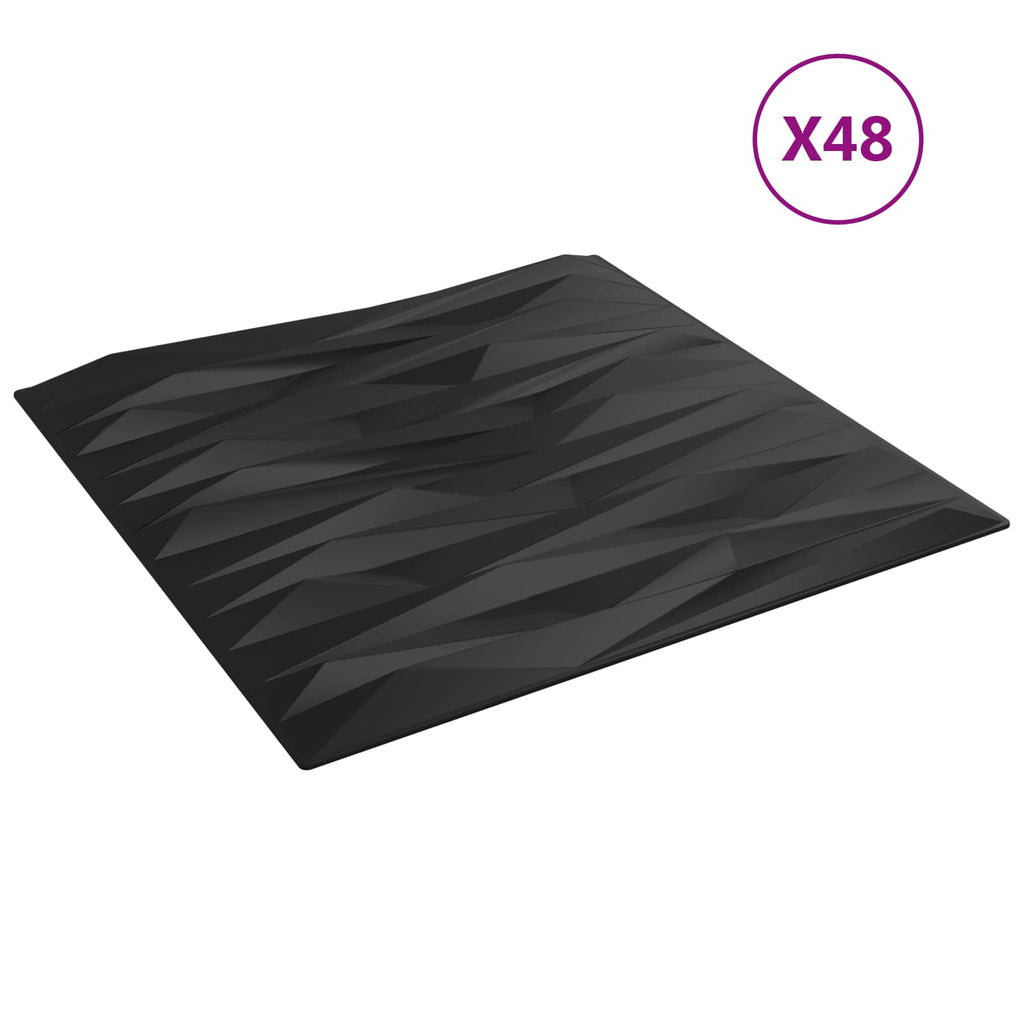 vidaXL Wandpaneele 48 pcs Weiß Stein 50 x 50 cm XPS Schaum