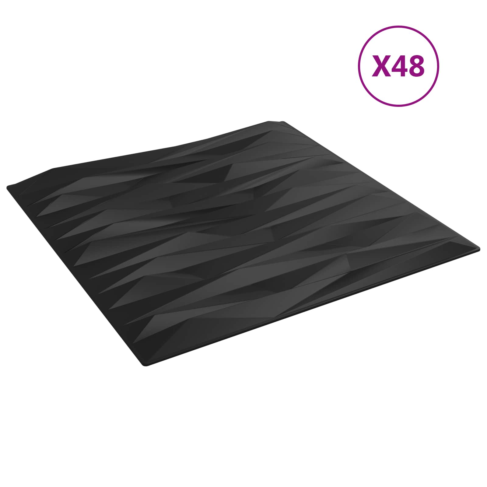 vidaXL Wandpaneele 48 pcs Weiß Stein 50 x 50 cm XPS Schaum