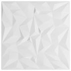 vidaXL Wandpaneele 12 pcs Weiß 50 x 50 cm XPS Schaum