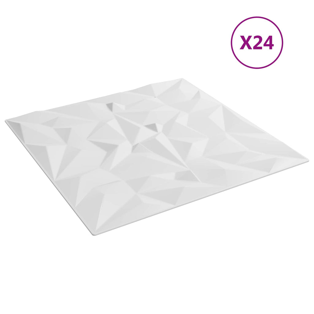vidaXL Wandpaneele 24 pcs Grün 50 x 50 cm XPS Schaum