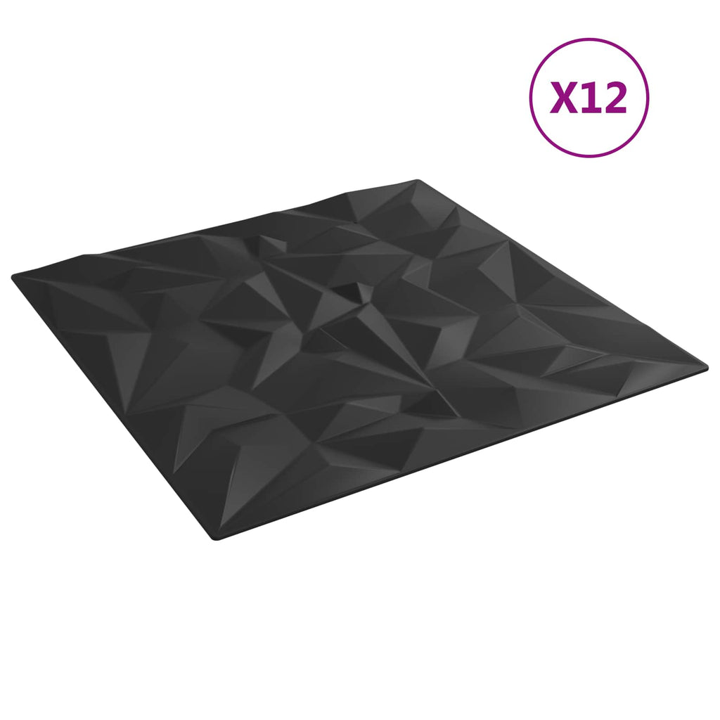 vidaXL Wandpaneele 12 pcs Weiß 50 x 50 cm XPS Schaum