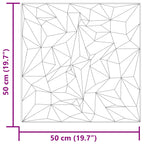 vidaXL Wandpaneele 12 pcs Amethyst Grau 50 x 50 cm XPS Schaum