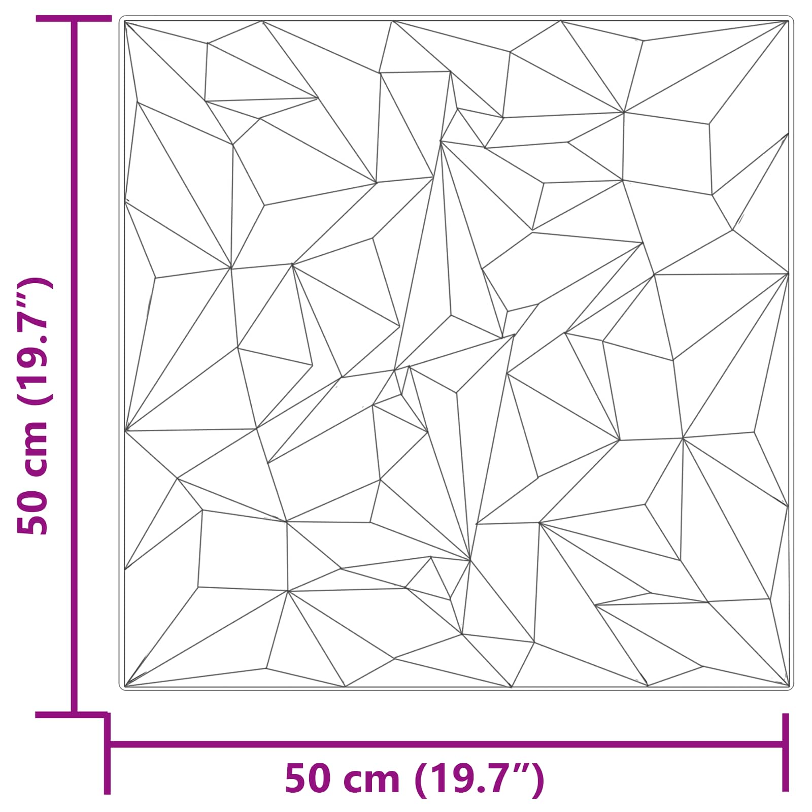 vidaXL Wandpaneele 12 pcs Amethyst Grau 50 x 50 cm XPS Schaum