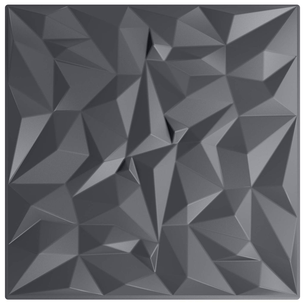 vidaXL Wandpaneele 12 pcs Amethyst Grau 50 x 50 cm XPS Schaum