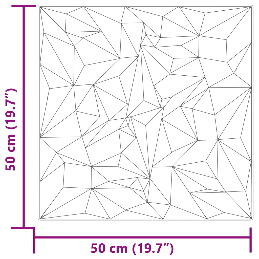 vidaXL Wandpaneele 12 pcs Amethyst Beton 50 x 50 cm XPS Schaum