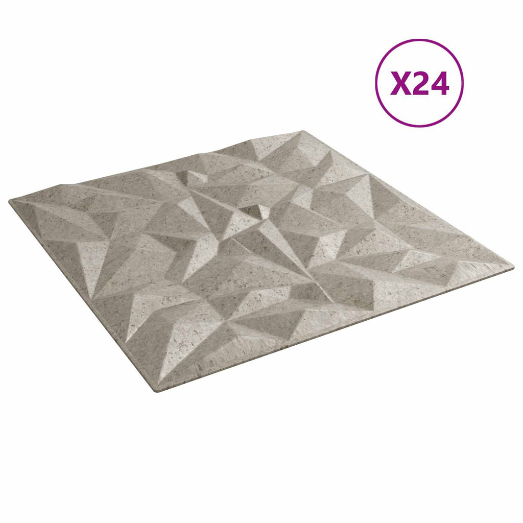 vidaXL Wandpaneele 24 pcs Amethyst Beton 50 x 50 cm XPS Schaum