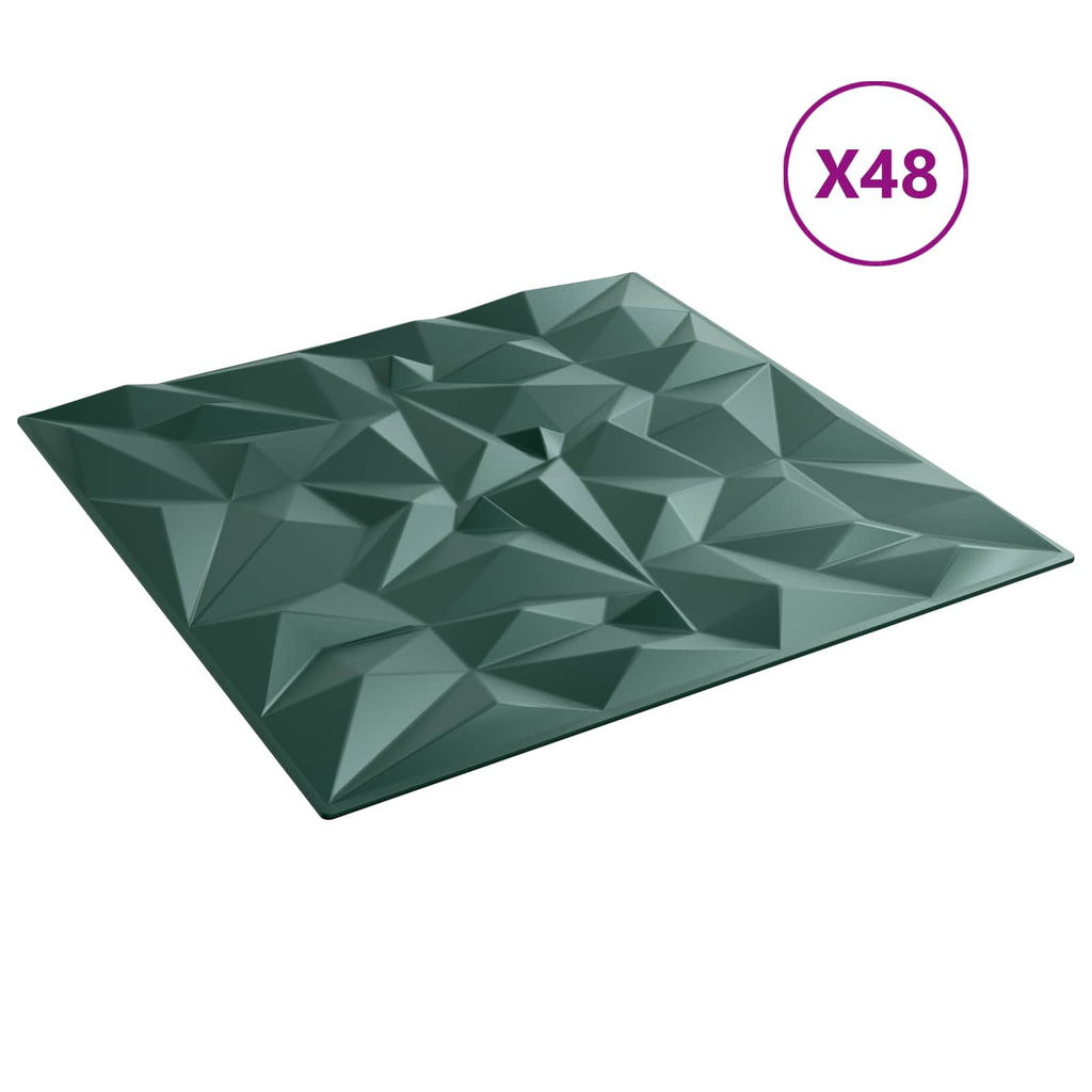 vidaXL Wandpaneele 48 pcs Amethyst Grau 50 x 50 cm XPS Schaum