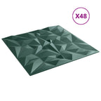 vidaXL Wandpaneele 48 pcs Amethyst Grau 50 x 50 cm XPS Schaum