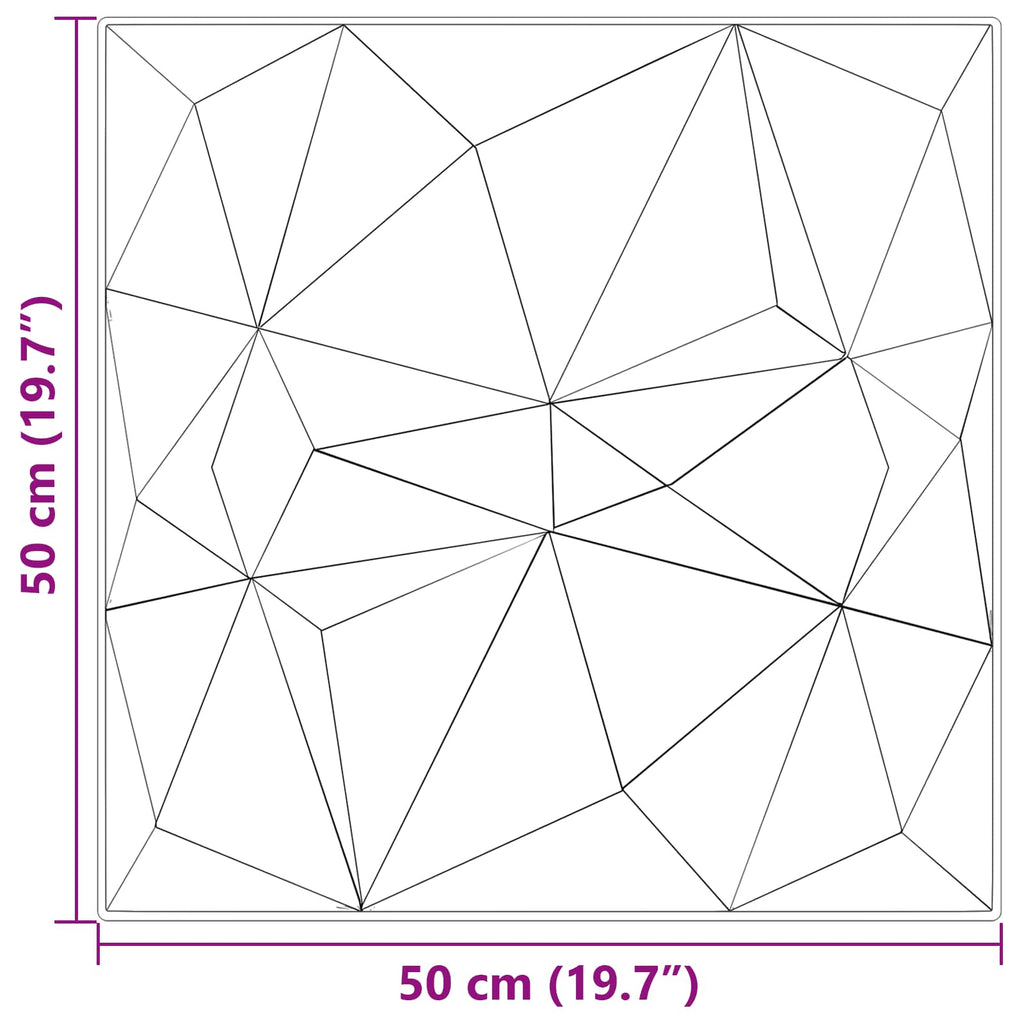 vidaXL Wandpaneele 12 pcs Diamant Beton 50 x 50 cm XPS Schaum