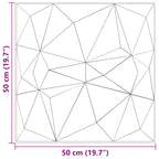vidaXL Wandpaneele 12 pcs Diamant Beton 50 x 50 cm XPS Schaum