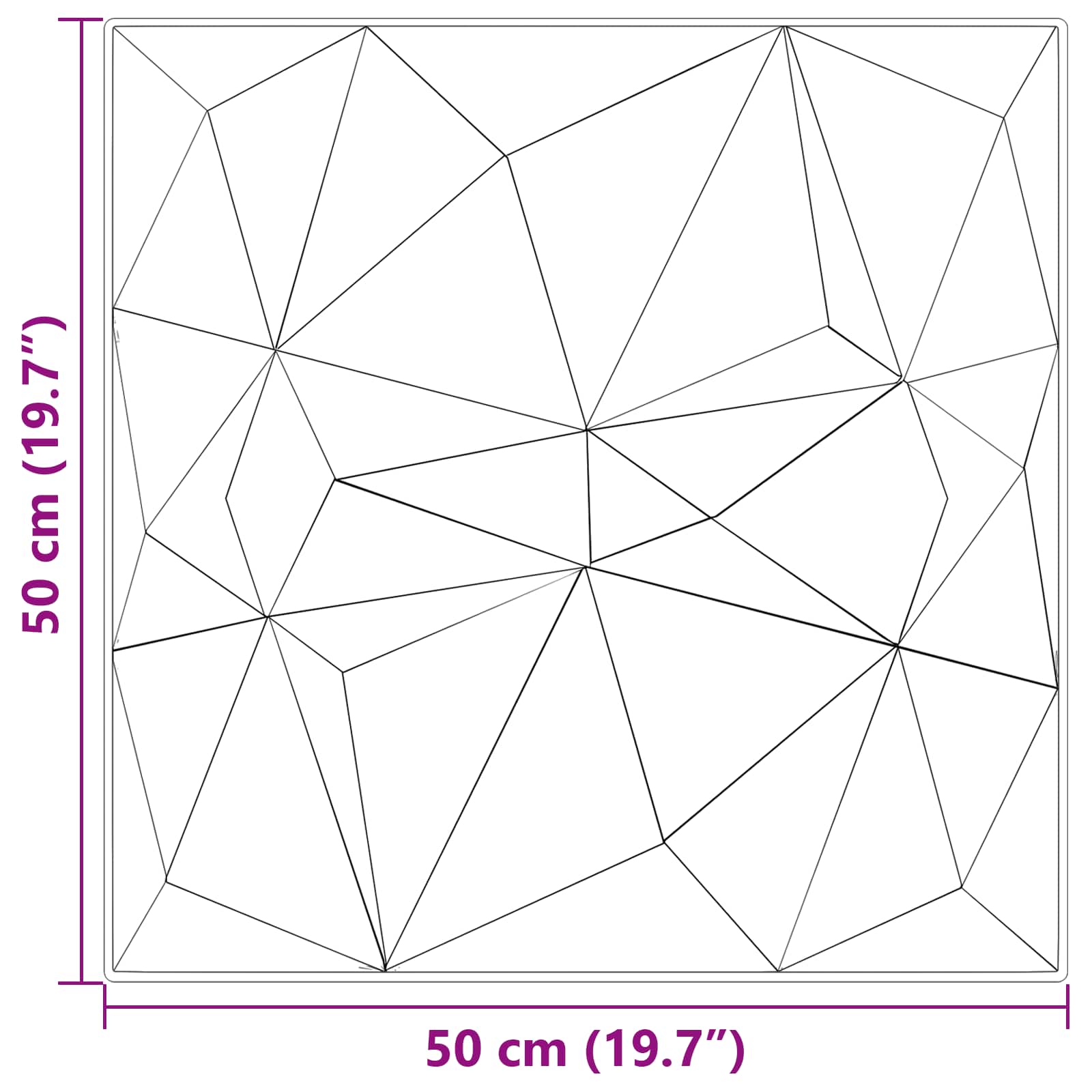 vidaXL Wandpaneele 12 pcs Diamant Beton 50 x 50 cm XPS Schaum