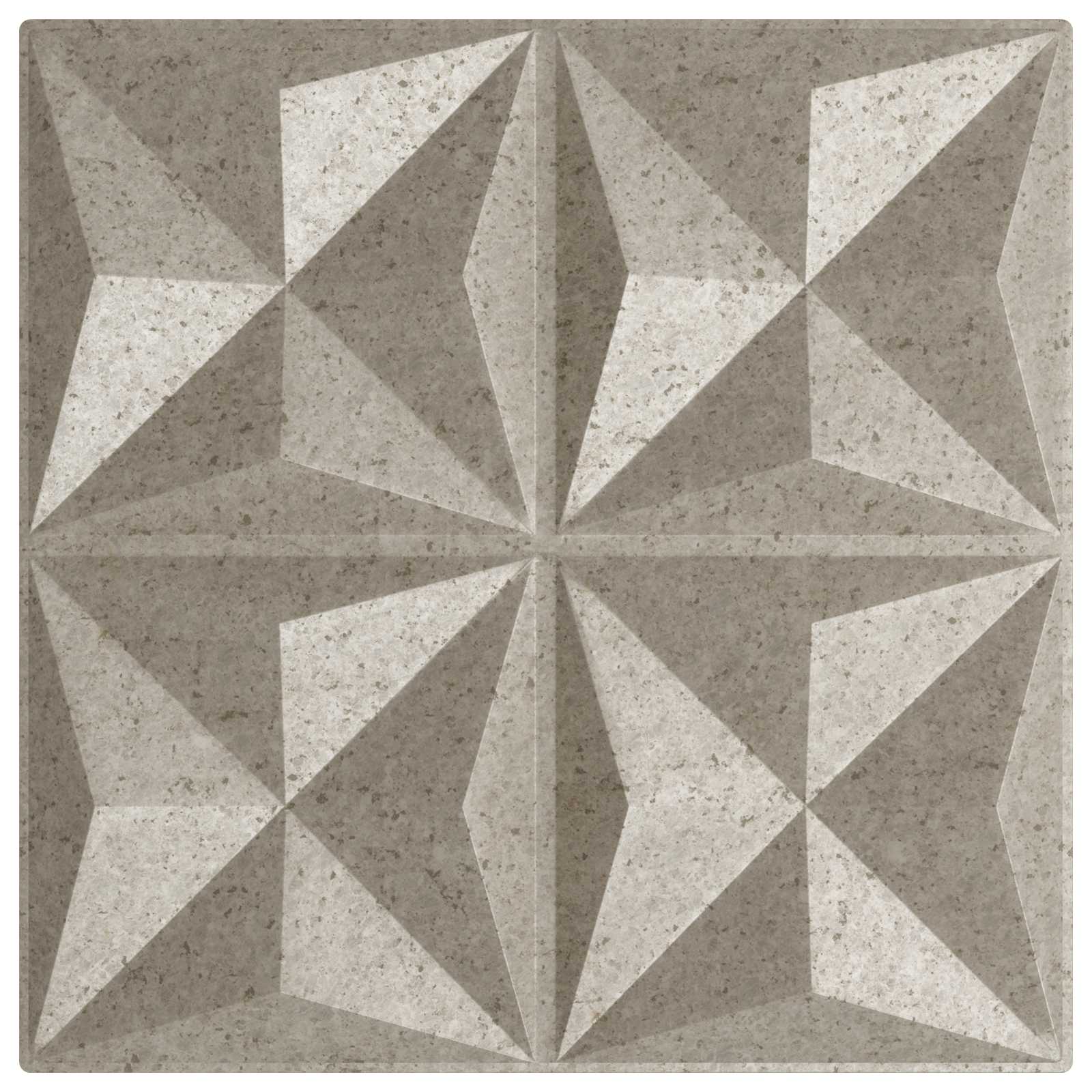 vidaXL Wandpaneele 12 pcs Origami Beton 50 x 50 cm XPS Schaum