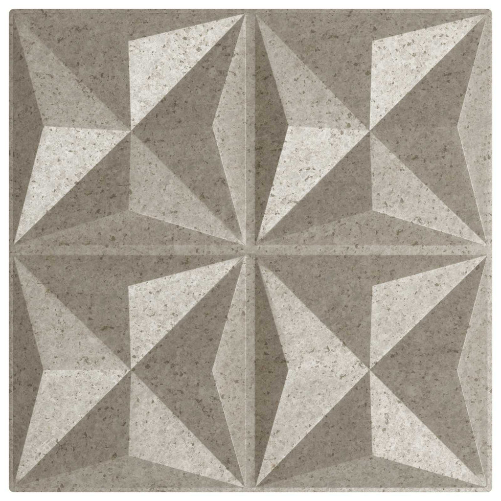 vidaXL Wandpaneele 24 pcs Origami Beton 50 x 50 cm XPS Schaum