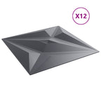vidaXL Wandpaneele Stern 12 pcs Weiß Stern 50 x 50 cm XPS Schaum