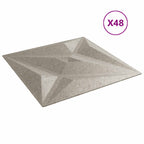 vidaXL Wandpaneele Stern 48 pcs Stern Beton 50 x 50 cm XPS Schaum