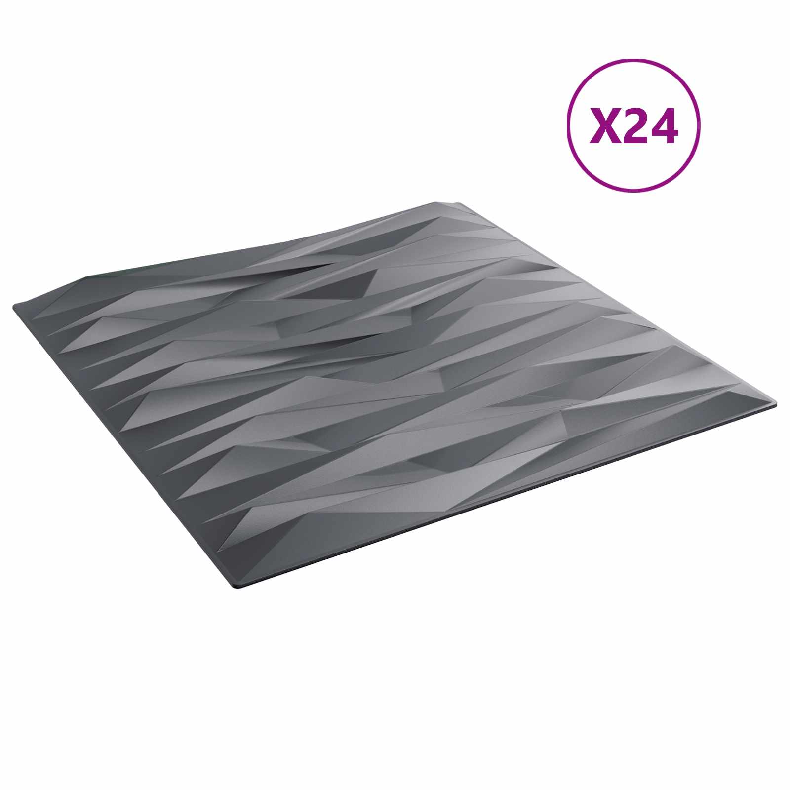 vidaXL Wandpaneele 24 pcs Steingrau 50 x 50 cm XPS Schaum