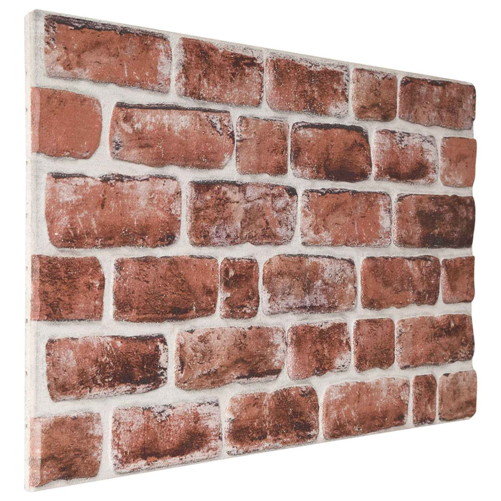 vidaXL Wandpaneele 10 pcs Dunkelbraun und Weiß 100 x 50 cm EPS-Schaum