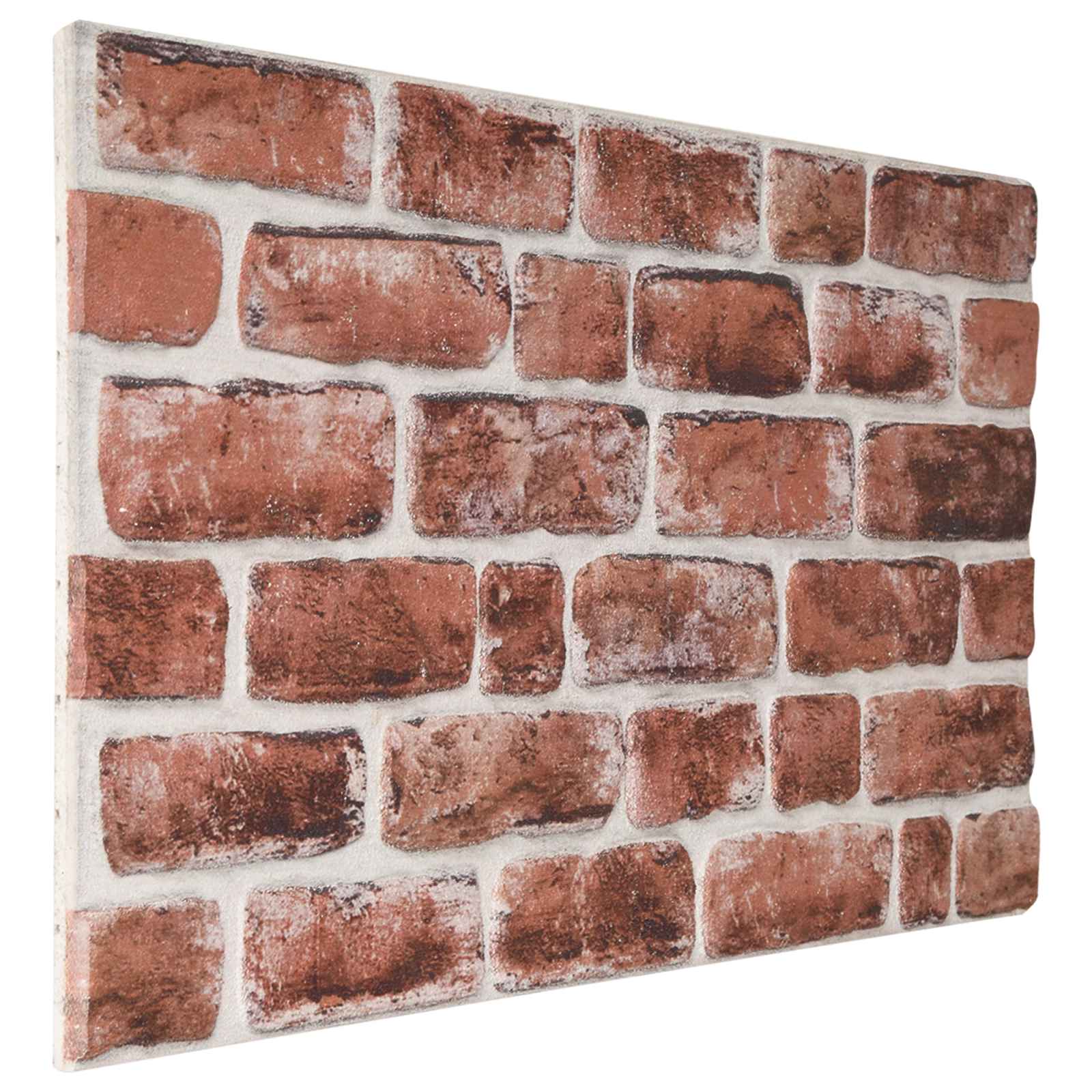 vidaXL Wandpaneele 10 pcs Dunkelbraun und Weiß 100 x 50 cm EPS-Schaum