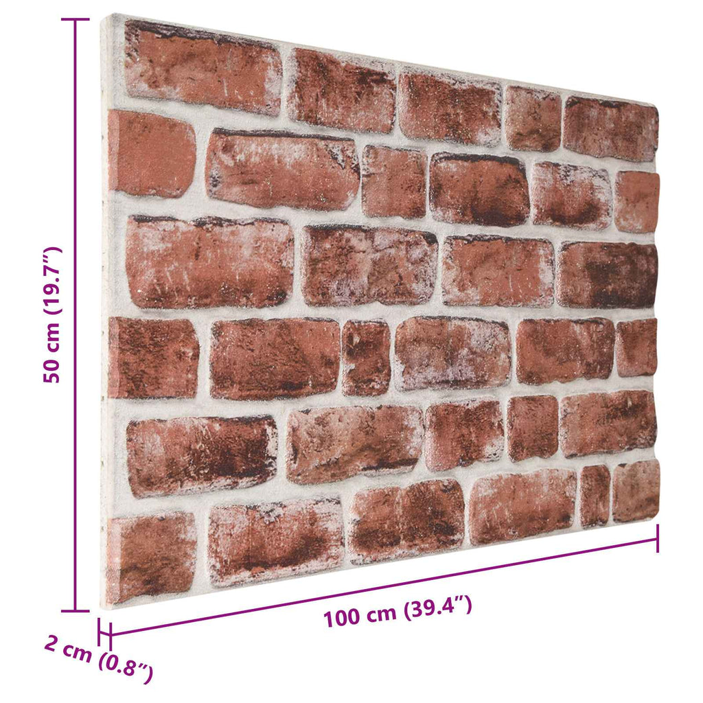 vidaXL Wandpaneele 10 pcs Dunkelbraun und Weiß 100 x 50 cm EPS-Schaum