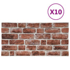 vidaXL Wandpaneele 10 pcs Dunkelbraun und Weiß 100 x 50 cm EPS-Schaum