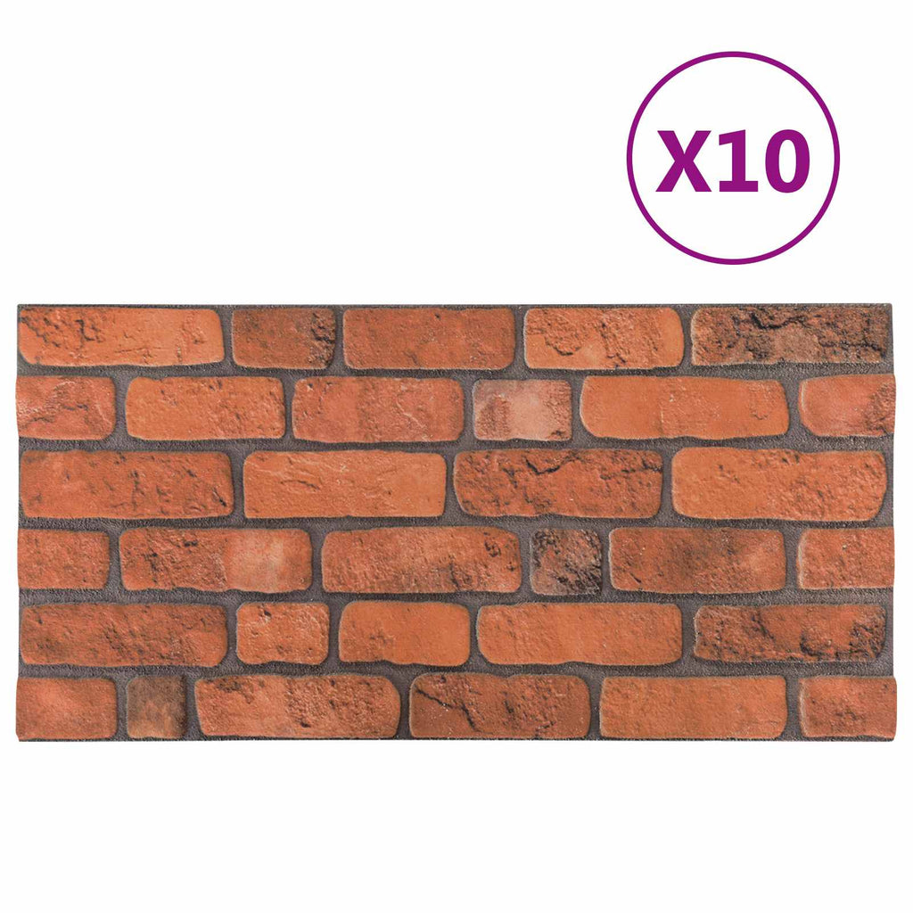 vidaXL Wandpaneele 10 pcs Terrakotta 100 x 50 cm EPS-Schaum