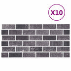vidaXL Wandpaneele 10 pcs Dunkelbraun und Weiß 100 x 50 cm EPS-Schaum