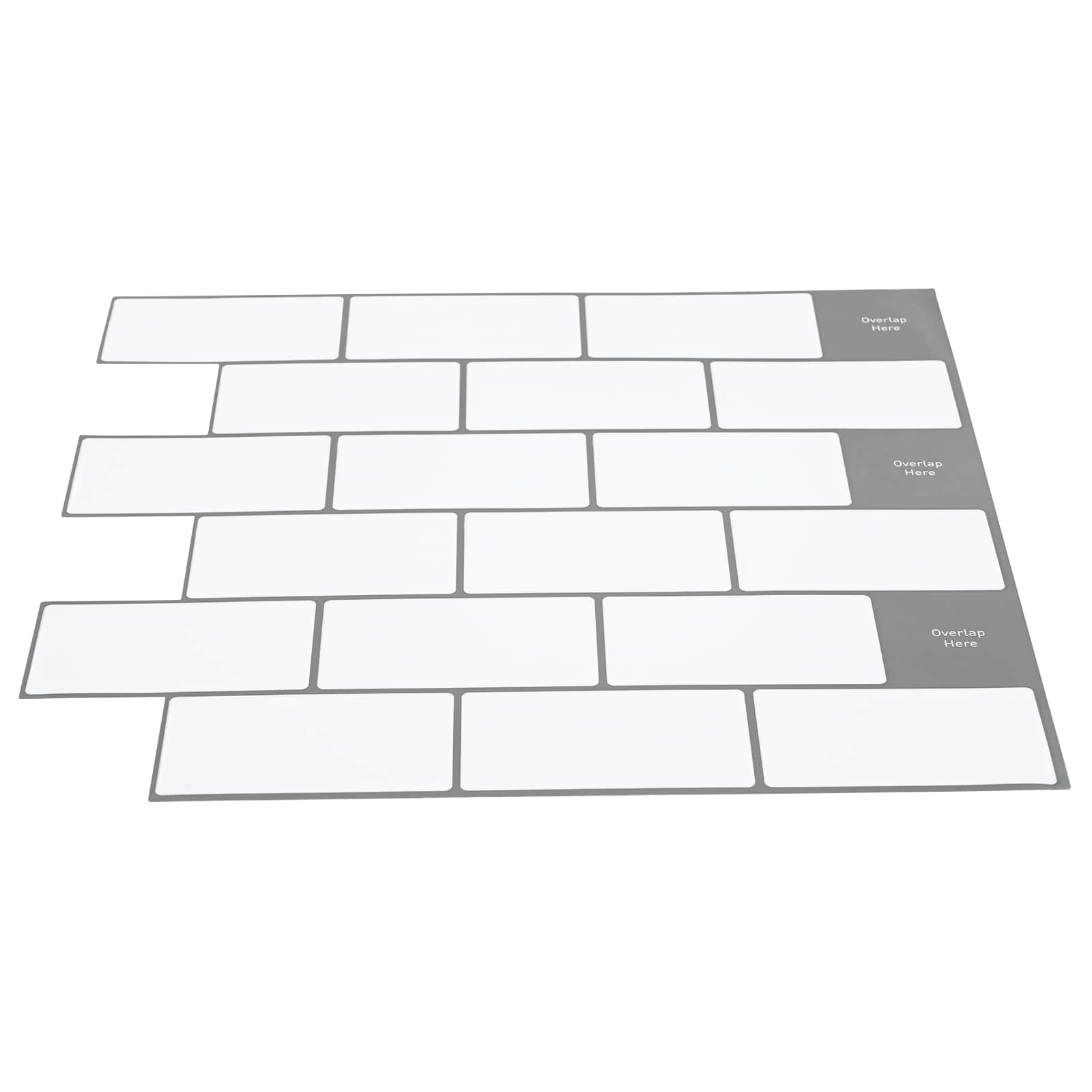 vidaXL U-Bahn-Fliese 20 pcs Weiß Grau 30 x 30 cm Polyurethan und PET