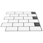 vidaXL U-Bahn-Fliese 50 pcs Weiß Schwarz 30 x 30 cm