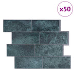 vidaXL U-Bahn-Fliese 50 pcs Blaugrün 29 x 21 cm Polyurethan und PET