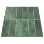 vidaXL Rechteckige Fliese 10 pcs Dunkelgrün 29 x 23 x 0,08 cm