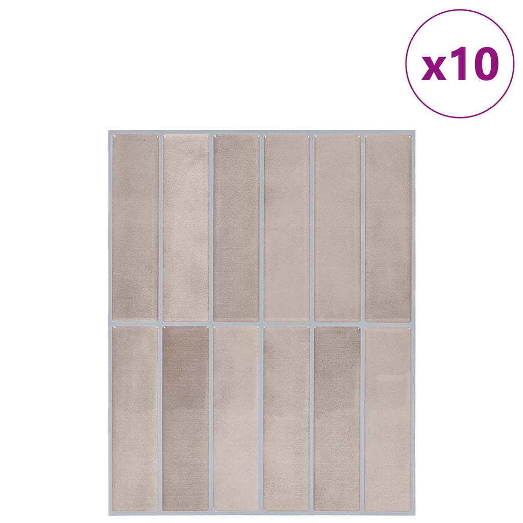 vidaXL Rechteckige Fliese 10 pcs Beige Kaffee 29 x 23 x 0,08 cm