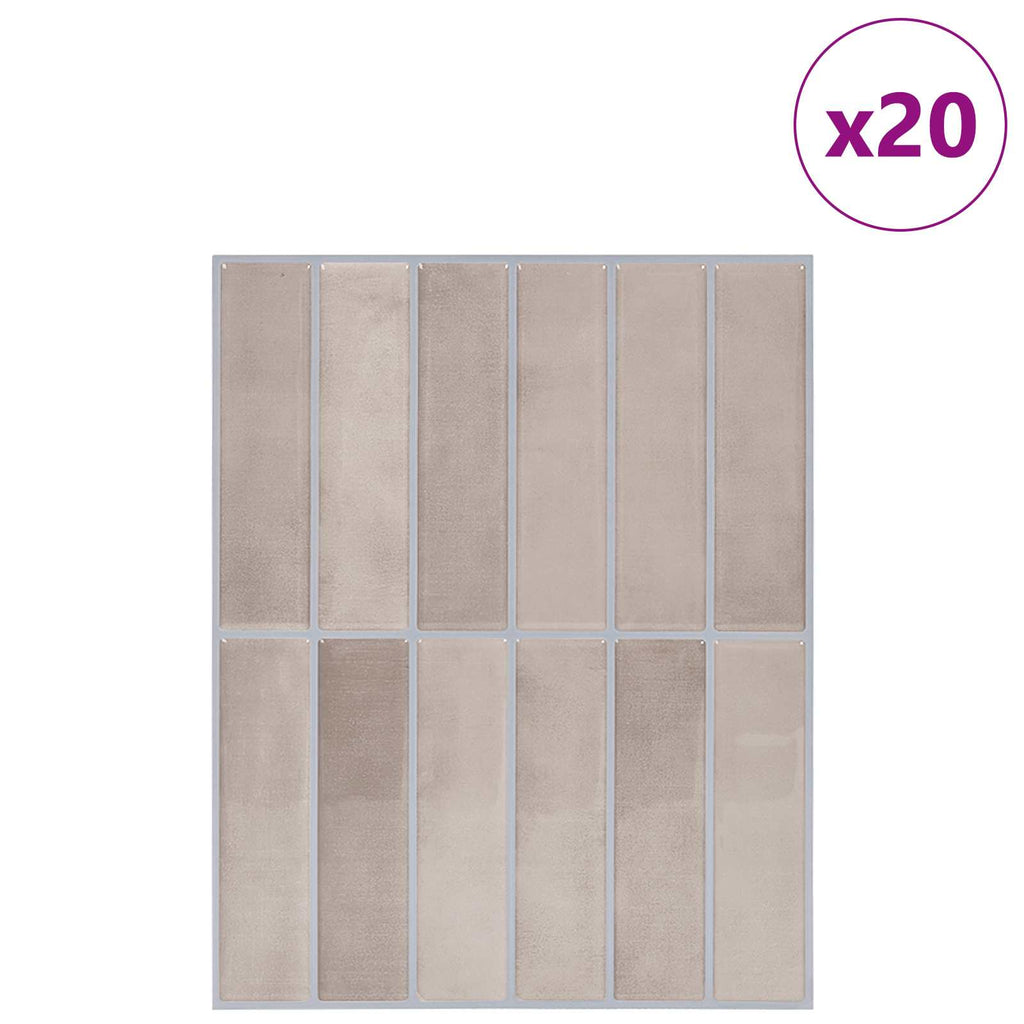 vidaXL Rechteckige Fliese 20 pcs Beige Kaffee 29 x 23 x 0,08 cm